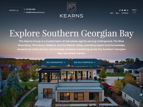Screenshot of the Mike Kearns - The Kearns Group website
