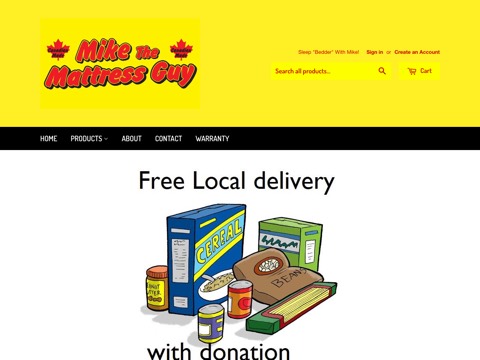Screenshot of the Mike The Mattress Guy website