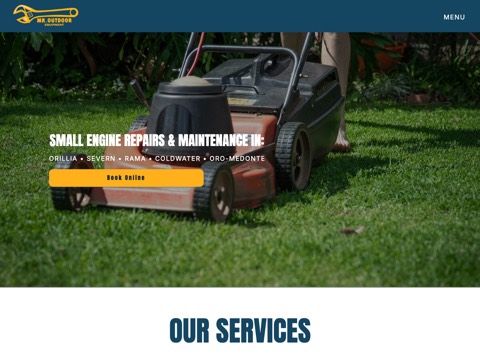 Screenshot of the Mr. Outdoor Equipment website