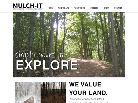 Screenshot of the Mulch-It homepage, www.mulch-it.ca, captured 2026-08-19, shown as the evidence for this review