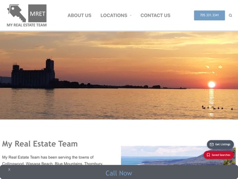 Screenshot of the My Real Estate Team - Real estate agent website