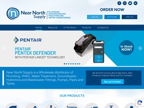 Screenshot of the Near North Supply Inc homepage, www.nearnorthsupply.com, captured 2026-08-19, shown as the evidence for this review
