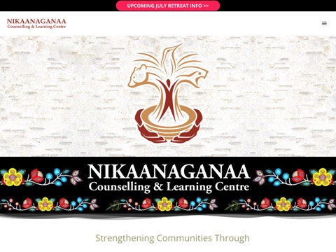 Screenshot of the Nikaanaganaa Counselling & Learning Centre homepage, trishmeekins.com, captured 2026-08-19, shown as the evidence for this review