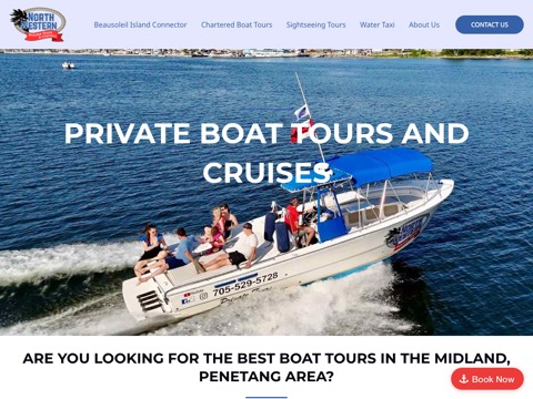 Screenshot of the North Western Private Tours homepage, northwesternprivatetours.com, captured 2026-08-19, shown as the evidence for this review