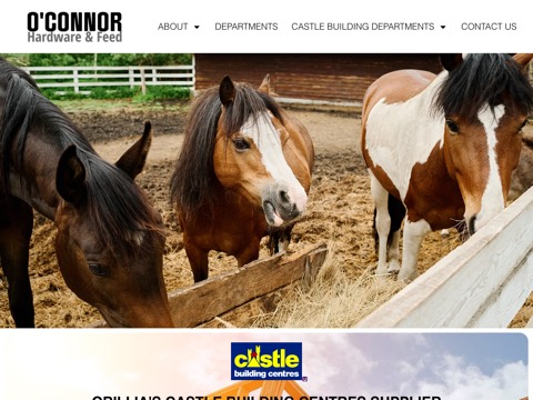 Screenshot of the O'Connor Hardware & Farm Feed website