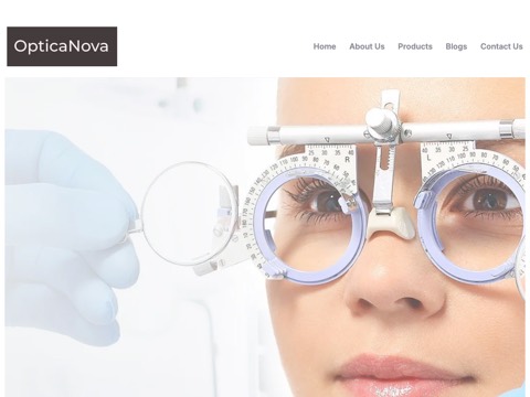 Screenshot of the Optica Nova website