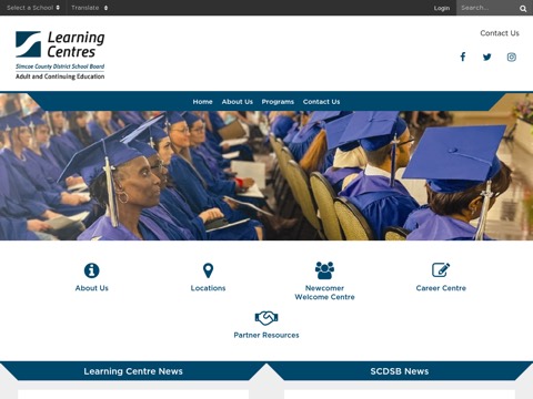 Screenshot of the Orillia Learning Centre homepage, www.thelearningcentres.com, captured 2026-08-19, shown as the evidence for this review