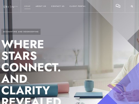 Screenshot of the Orion CPA - Professional Accountants website