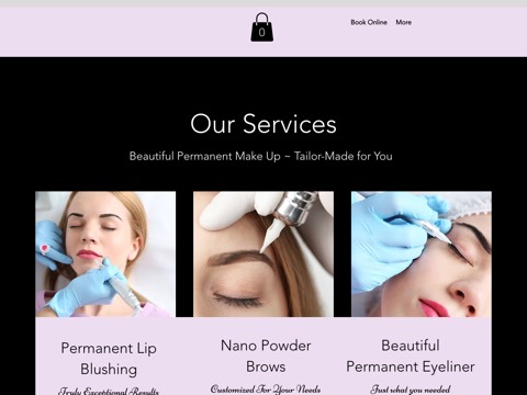 Screenshot of the Precision Brows Permanent Makeup homepage, www.precisionbrowspmu.com, captured 2026-08-19, shown as the evidence for this review