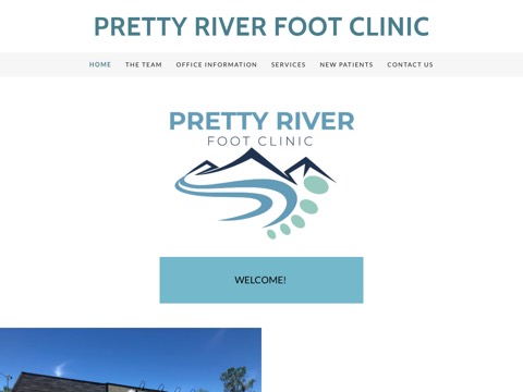 Screenshot of the Pretty River Foot Clinic website