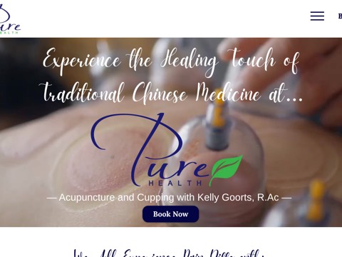 Screenshot of the Pure Health Clinic website
