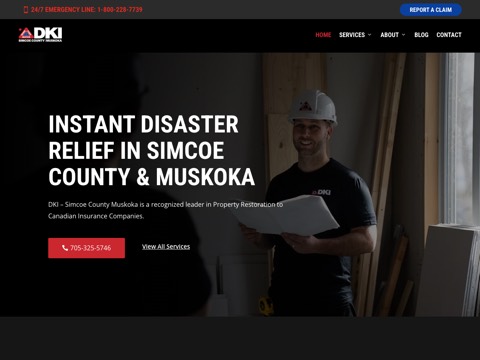 Screenshot of the R&F Construction Inc. - DKI website