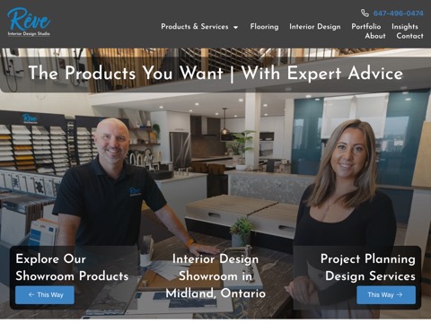 Screenshot of the Rêve Interior Design Studio website