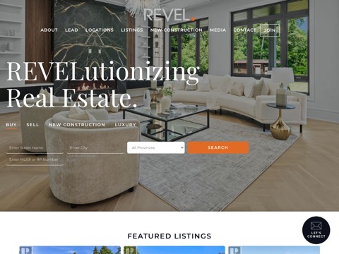 Screenshot of the Revel Realty - Barrie website