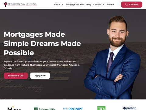 Screenshot of the Richard Thompson Mortgages website