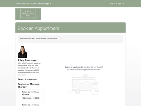 Screenshot of the Riley Townsend, RMT website