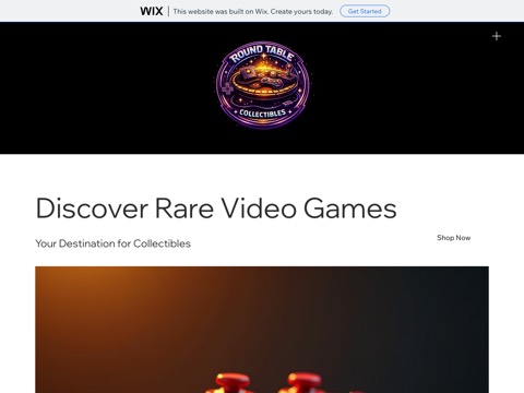 Screenshot of the Roundtable Collectables homepage at aldotomassi.wixsite.com/roundtable-collectab, captured 2026-08-19, shown as the evidence for the review on this page