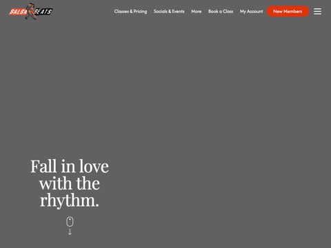 Screenshot of the Salsa Beats website