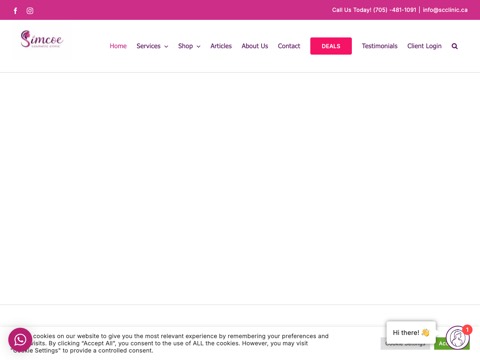Screenshot of the Simcoe Cosmetic Clinic website