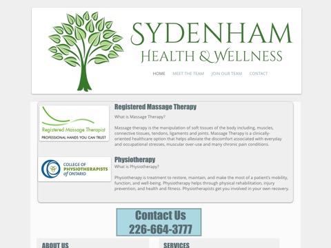 Screenshot of the Soma Physiotherapy website
