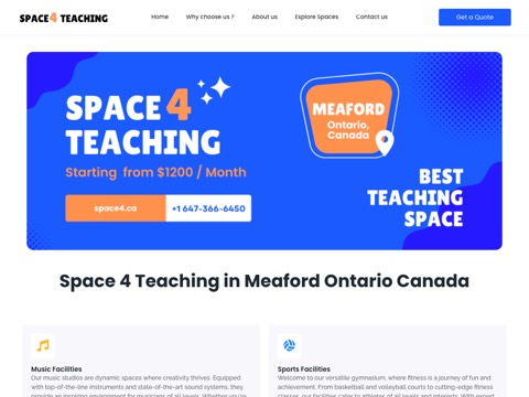 Screenshot of the Space 4 Teaching website
