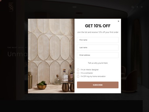 Screenshot of the SS Tile and Stone Inc. website