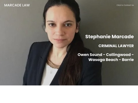 Screenshot of the Stephanie Marcade website
