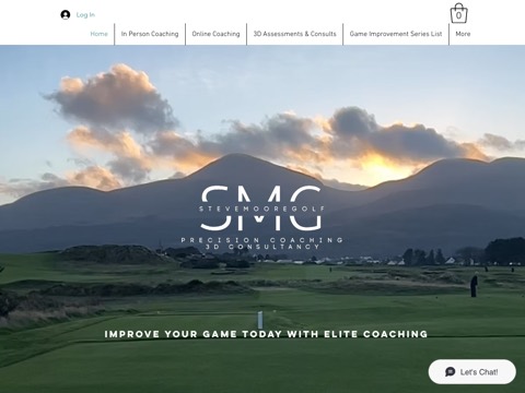 Screenshot of the stevemooregolf homepage at www.stevemooregolf.com, captured 2026-08-19, shown as the evidence for the review on this page