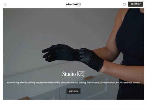 Screenshot of the Studio Kej website