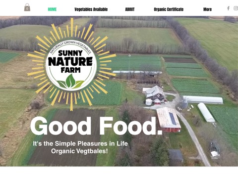 Screenshot of the Sunny Nature Farm homepage at www.sunnynaturefarm.ca, captured 2026-08-19, shown as the evidence for the review on this page