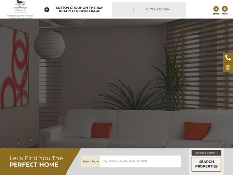 Screenshot of the Sutton on the Bay Realty, Brokerage website