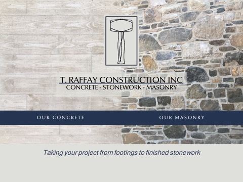 Screenshot of the T. Raffay Construction Inc. website