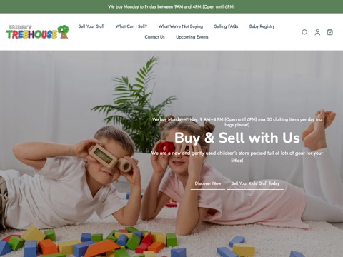 Screenshot of the Taiden's Treehouse website