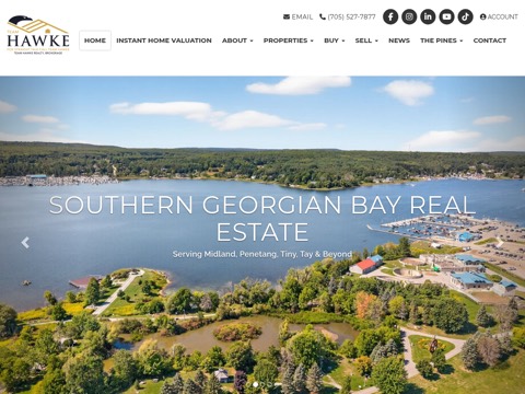 Screenshot of the Team Hawke Realty, Brokerage website