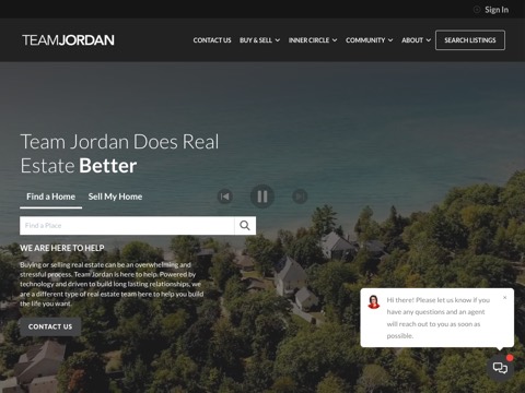 Screenshot of the Team Jordan website