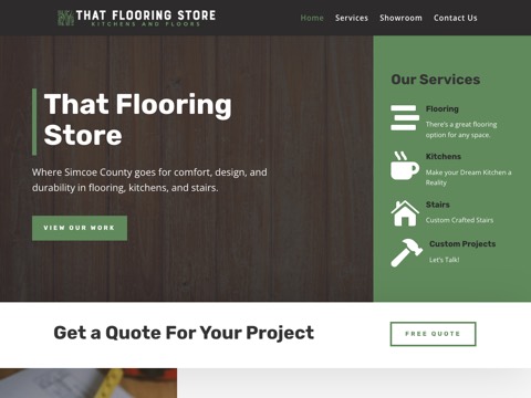 Screenshot of the That Flooring Store website