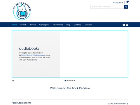 Screenshot of the The Book Re-View - Used Book Store homepage, www.thebookreview.ca, captured 2026-08-19, shown as the evidence for this review