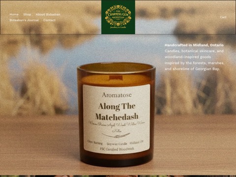 Screenshot of the The Charming Gem homepage, www.thecharminggem.com, captured 2026-08-19, shown as the evidence for this review