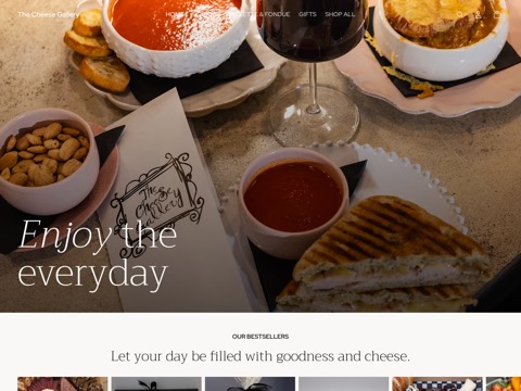 Screenshot of the The Cheese Gallery website