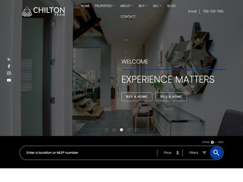 Screenshot of the The Chilton Team - Simcoe and Barrie Area Real Estate Agents website
