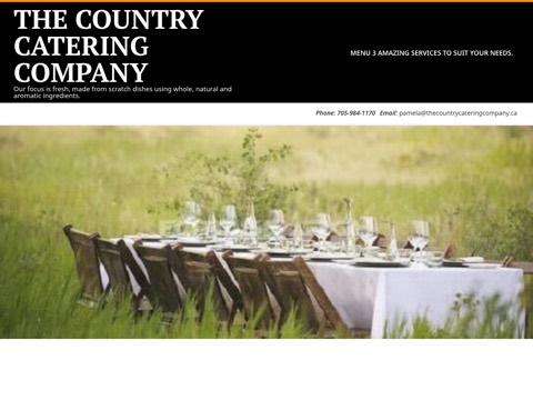 Screenshot of the The Country Catering Company website