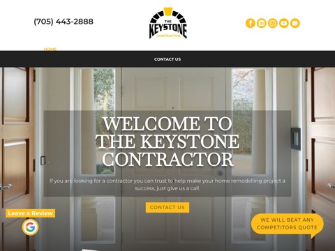 Screenshot of the The Keystone Contractor website