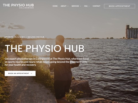 Screenshot of the The Physio Hub website