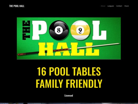 Screenshot of the The Pool Hall homepage at www.thepoolhall.ca, captured 2026-08-19, shown as the evidence for the review on this page