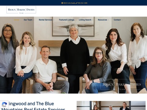 Screenshot of the The Rioux Baker Davies Team website