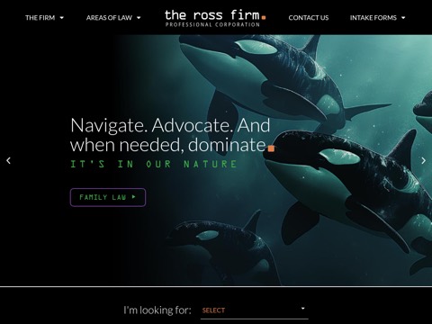 Screenshot of the The Ross Firm Professional Corporation homepage, rossfirm.com, captured 2026-08-19, shown as the evidence for this review