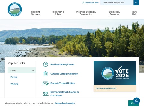 Screenshot of the Thornbury Harbour Office website