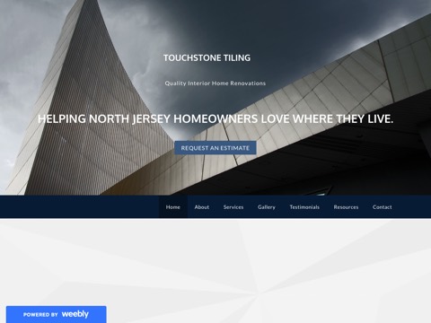 Screenshot of the Touchstone Tiling website