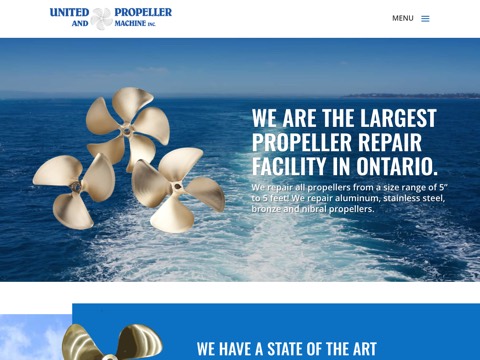 Screenshot of the United Propeller & Machine Inc. website