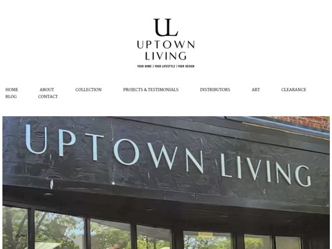 Screenshot of the UPTOWN LIVING INTERIORS website